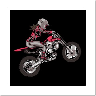 Motocross Girl Dirt Bike Girls Moto Cross Bike Rider Posters and Art